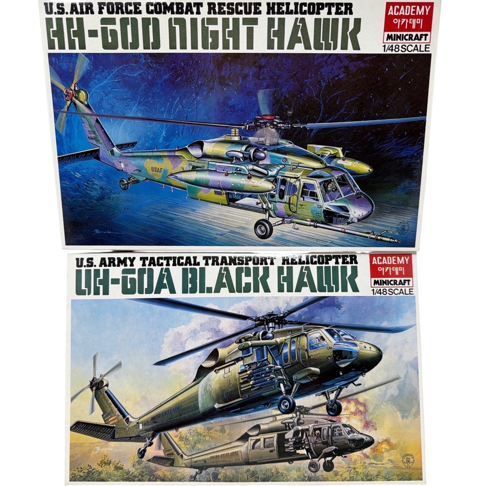 Academy Minicraft 1/48 HH-60D Night Hawk UH-60A Black Hawk Model Kit Helicopter